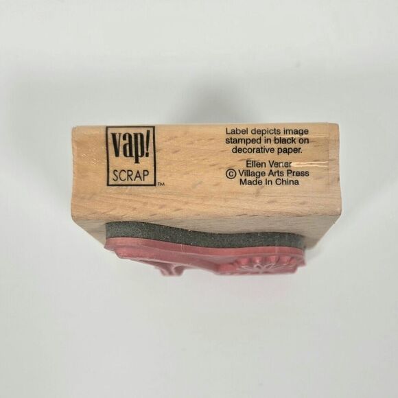 Lot of 9 Rubber Stamps Wood Mounted Mixed Themes Arts And‎ Crafts - Picture 7 of 16